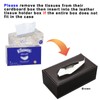 KINGFOM Rectangular PU Leather Tissue Box Holder, Facial Tissue Case