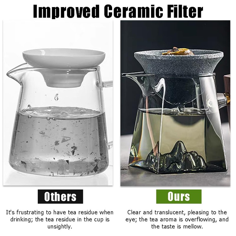 Ouliget Filtro da caffè in pietra ceramica, gocciolatore giapponese non
