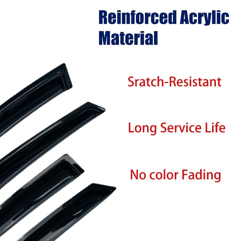 STARTSHIP Side Window Wind Vent Deflectors fit for 2006-2011 Honda