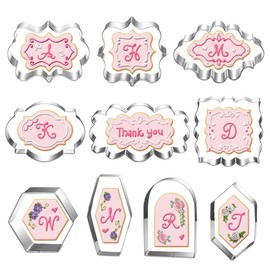 Auktosmn Large Plaque Cookie Cutter Set-10 Piece-4.0 Inch-Diswasher Safe-Frame Cookie Cutter Shape for Baking