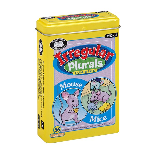 Super Duper Publications | Irregular Plurals Fun Deck Flash Cards