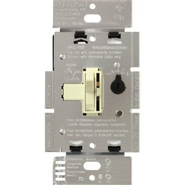 Lutron Toggler LED+ Dimmer Switch for Dimmable LED, Halogen and Incandescent Bulbs, 250W/Single-Pole or 3-Way, AYCL-253P-AL, Almond
