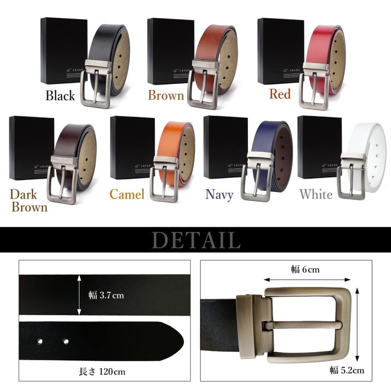 Grade Men's Genuine Leather Belt, Business Casual, Buckle, Adjustable Length,