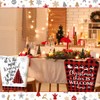 FuWeave 6 Pcs Christmas Chair Covers Red Black Buffalo Plaid