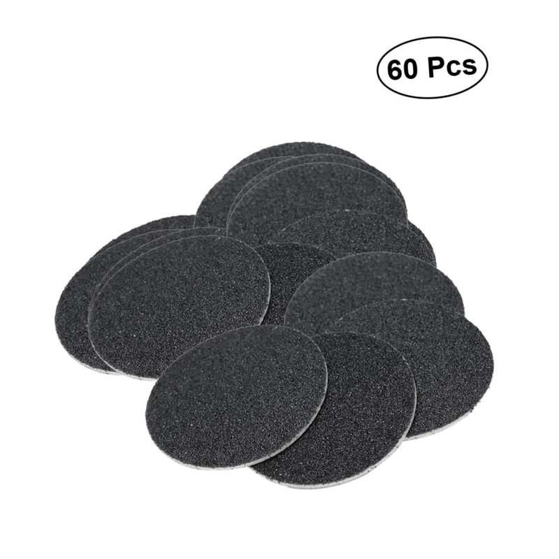 Mikinona Foot Polishing Discs 60pcs Replacement Sandpaper Disks for Dry