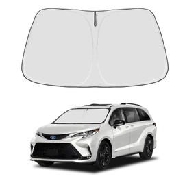 Parasol plegable para parabrisas delantero, ajuste personalizado, para Toyota Sienna Mini Van 2021 2022 2023