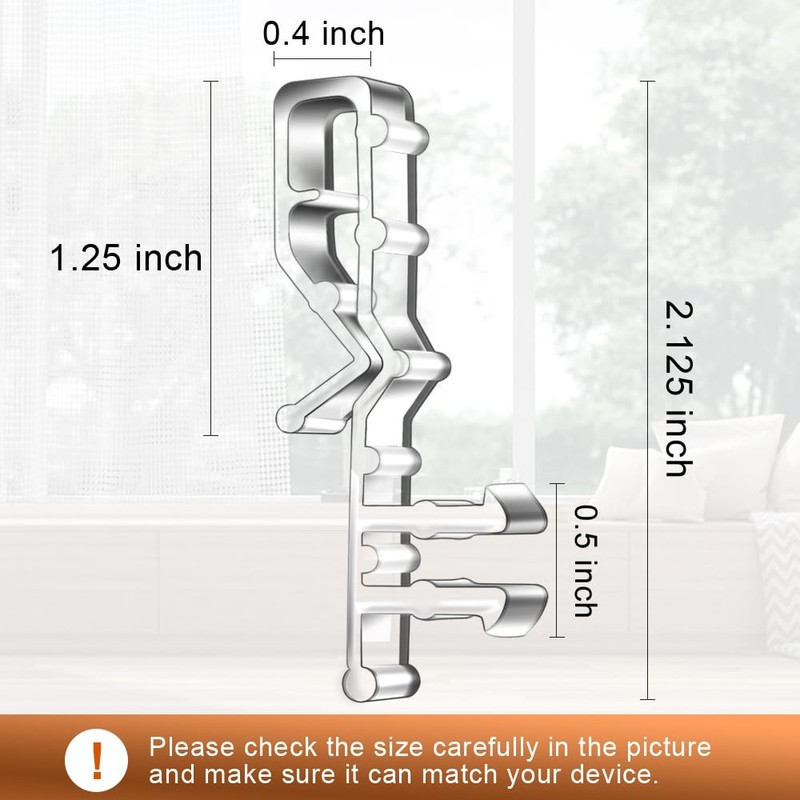 24 PCS Hidden Channel Valance Clips, 2-1/8inch Clear Plastic Blinds