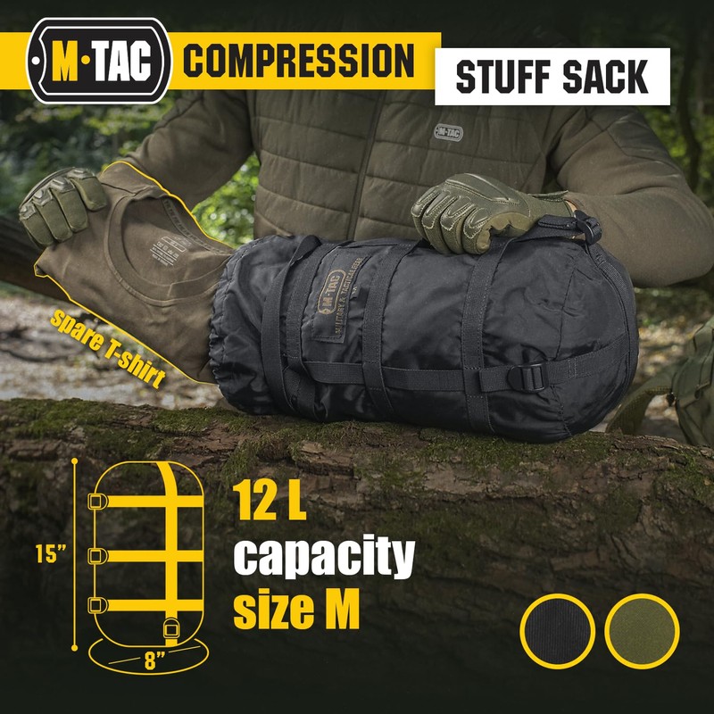 M-Tac Nylon Military Compression Bag Stuff Sack for Travel, Camping,