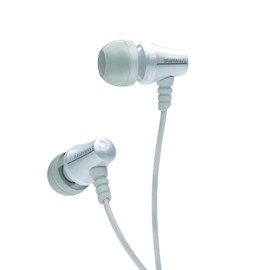 BRAINWAVZ Jive Clear Bass Earbuds with Remote & Microphone - Metal Housing & Noise Isolating (White)
