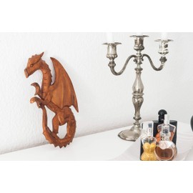 Windalf Wall Picture Sapphire 29 cm Dragon Handmade Wooden