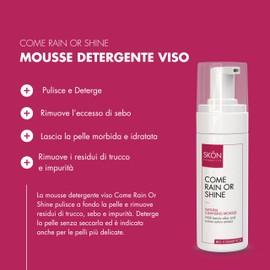 Skön Come Rain Or Shine Gesichtsreinigungsschaum mit Glycerin und Birkenextrakt, mildes Gesichtsreiniger, ideal zum Reinigen und Befeuchten der Haut, Cleanser für alle Hauttypen, 150 ml