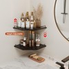 Corner Shelf Wall Mounted, 12 Inches 2-Tier Floating Corner Shelf,