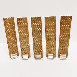 GDJIEDE DIY 5 Pack of 0.79 inch Width by 3.54 inch Height Wide Square Wood Wick Wooden Candle Wicks with Metal Base for Candle Making