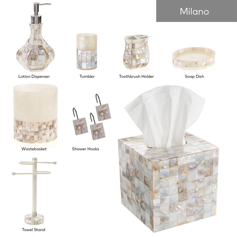 Milano Tissue Box Cover Square – Decorative Tissue Holder for