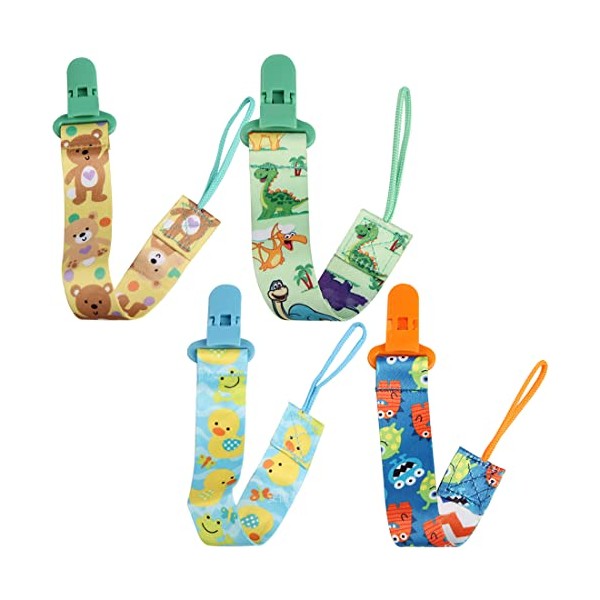 MenYiYDS Pack of 4 Dummy Chains Cotton Baby Dummy Chain