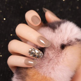 Anxncer Set of 24 Nails, Short Cute Fake Nails, Girls, Women, Fashion, Dream, 3D, Decorative, Party, After-Party, etc.