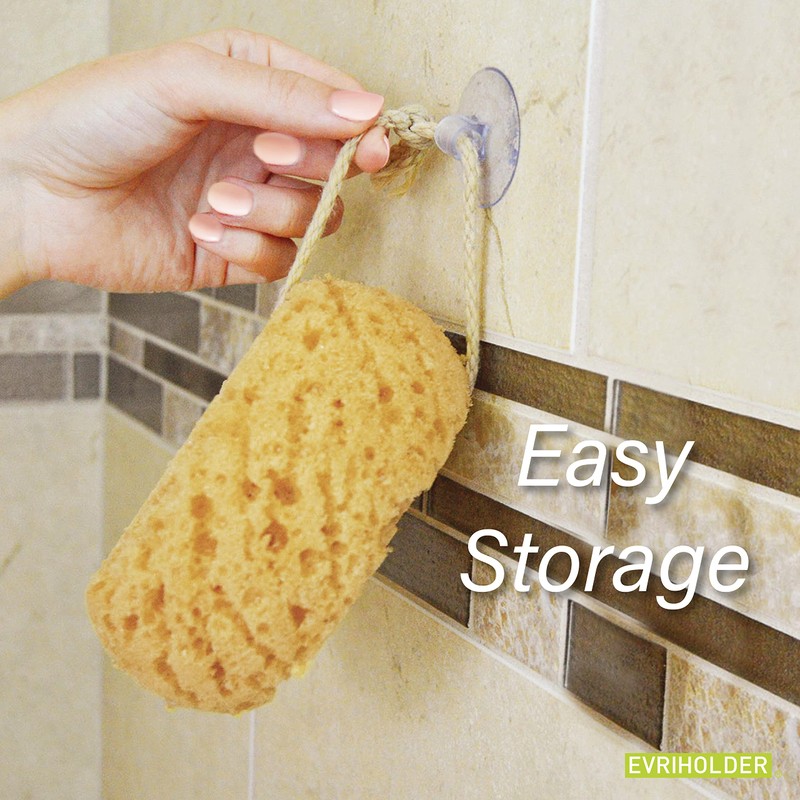 PARADISO Evriholder Sea Foam Body Sponge for Scrubbing and Exfoliating,
