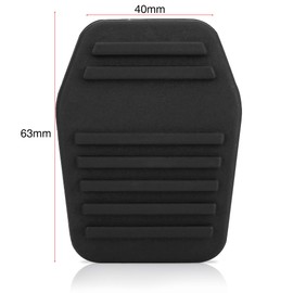 1 Pair Car Clutch Pedal Pads Brake Pedal Rubber Cover Black for Transit MK6 MK7 2000-2014