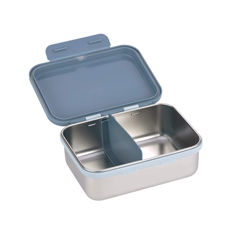 LÄSSIG Children’s Lunch Box, Stainless Steel Breakfast Box, Sustainable, for