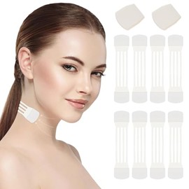 44 PCS Neck Tape Lifting Invisible Set - Neck & Face Lifting Tape, Instant Necks Lift Strap Patch Tightening Tapes Invisible Firming, High Elastic Face Necks Lifting-Tape(4 tapes + 40 patches)