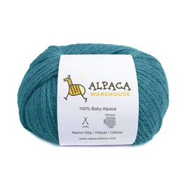 Juego de 3 madejas de lana de alpaca 100% para bebé, fabricado en Perú, suave y perfecto para tejer y ganchillo (turquesa, DK)