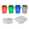 Mini Curbside Garbage 4pcs Garbage Trash Cans with 108pcs Sorting