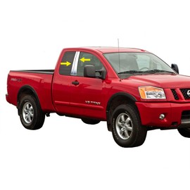 Tyger Auto Made in USA! Compatible with 2016-2018 Nissan Titan King Cab Stainless Steel Chrome Pillar Post Trim 4PC
