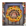 Designocracy Turkey Holiday Door Wreath by J. Mills Price -