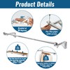 Foldable Wall Mounted Clothes Rack-44'' Long Rod&2 Bases,Stainless Steel, Heavy