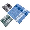 emlstyle Men's Handkerchiefs 100% Cotton Handkerchief with Check Pattern, Style