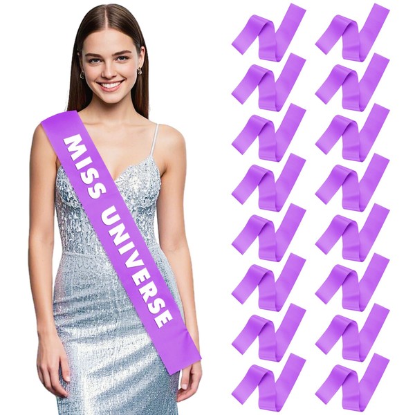 Dreamtop 16Pcs Sash Satin Sash Blank Sash Blank Sashes for