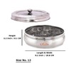 Satre Online and Marketing Stainless Steel transparent Lid Spice Box,