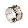 925 Sterling Silver Copper and Brass Tri Tone Metal Meditation