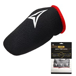 10 PCS Gaming Finger Sleeves, Nuozme Finger Sleeves Compatible with All Touchscreen Devices, 0.15mm Superconducting Nanofibers, Smooth Feel, Anti-Sweat, Extremely Thin, Red Edge