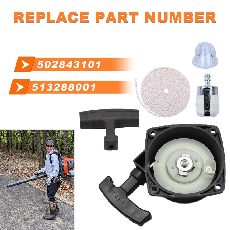 Hyceker 150BT 350BT Recoil Pull Starter Assembly Kit for Husqvarna