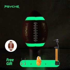 Psyche Size 9 Football Glow in The Dark Rugby Football With Pump Needles And Net Professional Training Game Ball For Entertainment &Training Sport - Style: Glow Bar Rugby