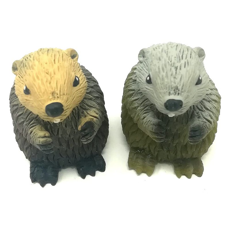 Keycraft Fumfings Stretchy Squishy Beanie Toys - BEAVER Wildlife Toys