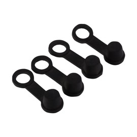Protective Cap Brake Caliper, Pack of 4, 32 x 11 x 8 mm, Black, Universal Rubber Brake Bleed Nipple Cover, Brake Bleed Valve Cover, Suitable for All Motorcycles
