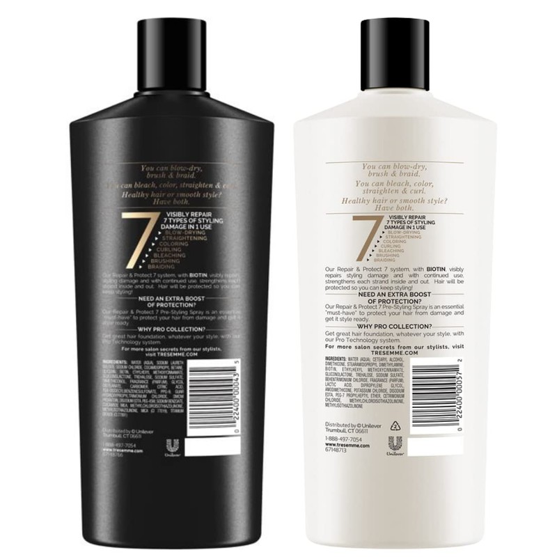 TRESemme Shampoo and Conditioner Set, Repair & Protect 7 with