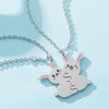 omodofo 2Pcs Matching Rabbit Bunny BFF Friendship Pendant Necklaces