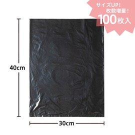 Chemical Japan Garbage Bags, Plastic Bags, Deodorizing, Black, Horizontal 30 cm x Vertical 40 cm, Thickness 0.02 mm, 100 Count, For Toilet Corners, Contents Invisible, Compatible with Square and Round