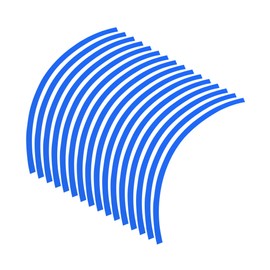 A ABSOPRO 16pcs Fit 17" Wheel Motorbike Wheel Rim Sticker Strip Reflector Blue Item Replacement