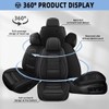 YORKNEIC Leather Car Seat Covers Fit for Honda HR-V 2016-2023