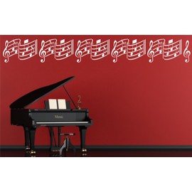 Music Stencil, 10 x 6.5 inch - Musical Notes Treble Clef