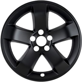 OxGord 18 inch Wheel Skins for 2009-2014 Dodge Charger (Set of 4) Impostor Wheel Covers for 18 inch Gloss Black ABS Wheels- Auto Tire Replacement Exterior Cap Cover