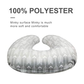 ALVABABY Minky Nursing Pillow Cover Soft and Comfortable Best for Breastfeeding Moms Soft Fit Snug On Infant Nursing Baby Pillow to Mothers While Breast Feeding 1 Pack Pillowcase (Exclude Pillow)