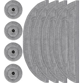 YBVABE Mop Pads Replacement for Roborock S8 MaxV Ultra/ s8 Max Untra Robot Vacuum 【Not for S8 Pro Ultra】 8 Pack Microfiber Mops Accessories with 4 Dual Oscillating Mop Cloths, 4 Edge Mop Pads
