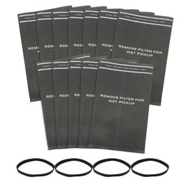 S SMILEFIL 12 Pack 9-38737 Dust Cloth Filter Bag Wet Dry Vacuum Bags for Craftsman 2 to 2.5 Gallon Shop Vacuums and Powerhead Bucket Vac, 12 Shop Vacuum Bags With 4 Retaining Bands