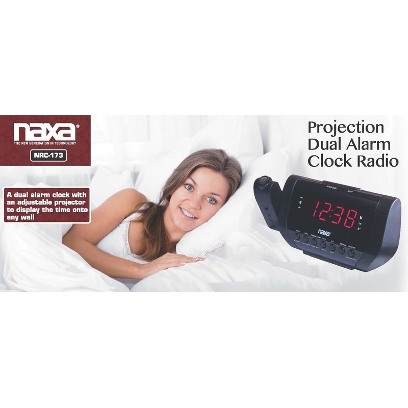 Naxa NRC-173 Projection Dual Alarm Clock