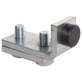 ATTAS MEA Door Stopper Rubber Buffer Sliding Door Runners C-Profile Rail Stopper Type 1 40 x 35 Galvanised Steel Rail Buffer for Sliding Door Fittings Runner Tube Buffer Rail Stop Pipe Buffer